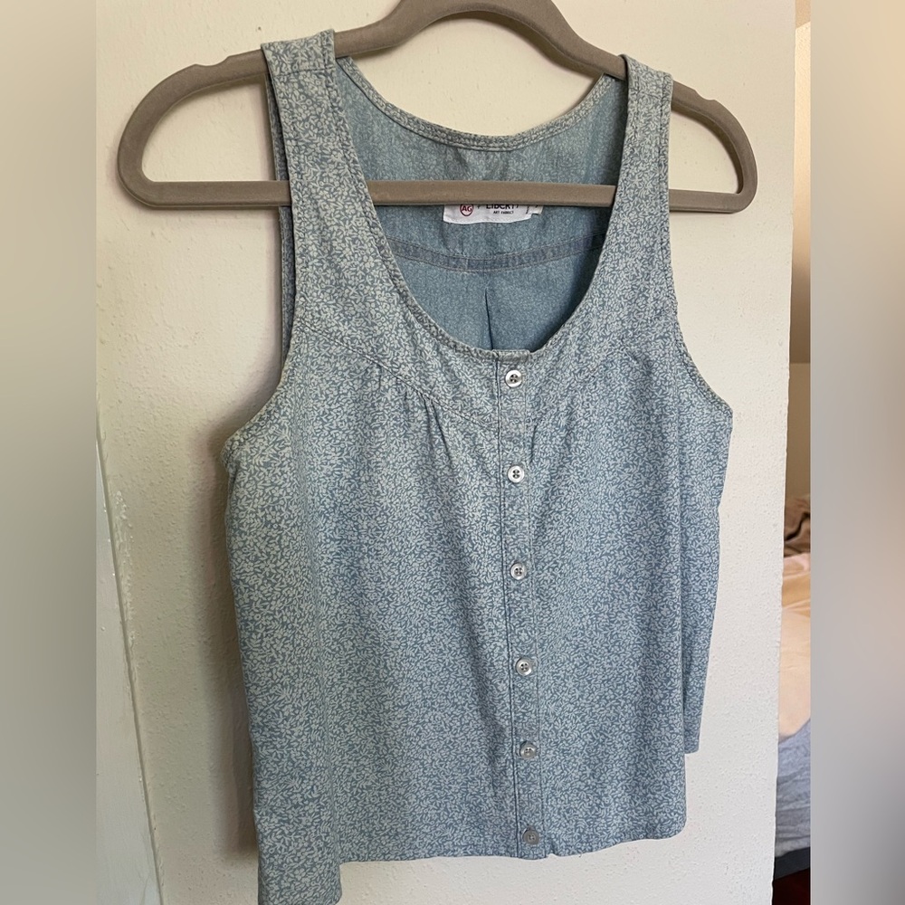 Renewed AG Adriano Goldschmied X Liberty fabrics button-down sleeveless blouse